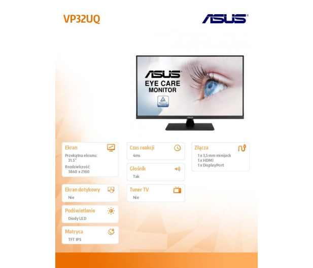 ASUS VP32UQ - 651505 - zdjęcie 2